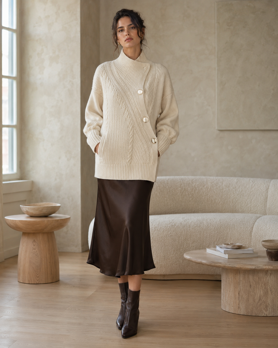 Aveline Sculpted Cable Cardigan