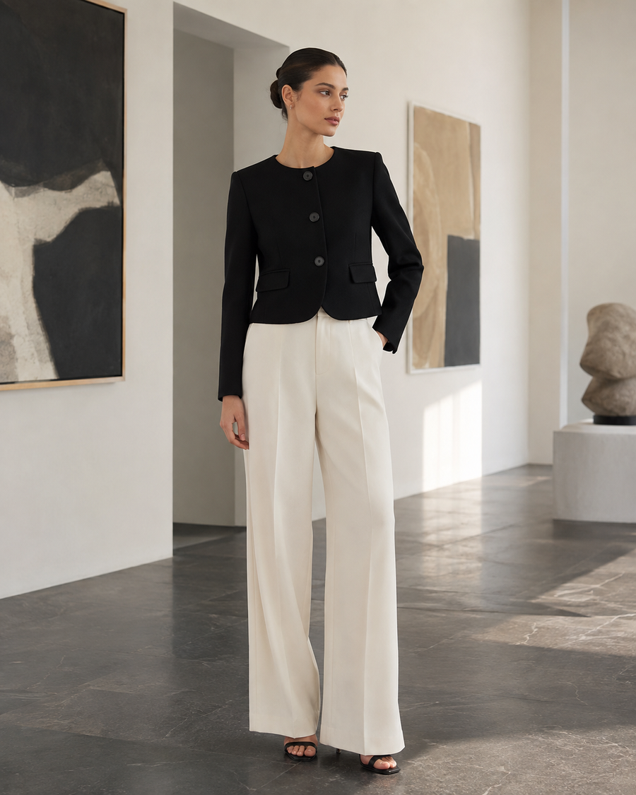 Noir Elan Cropped Jacket